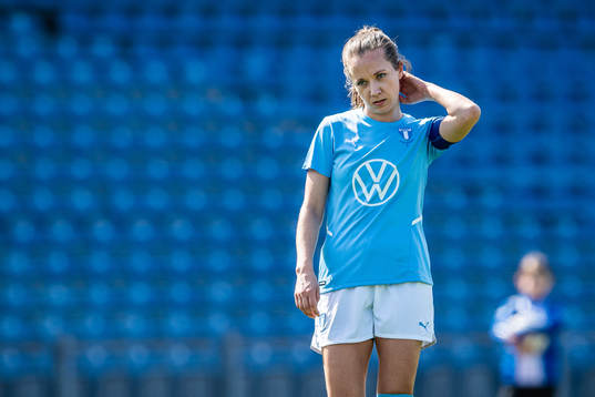 Malmö FFs Cornelia Lindgren deppar