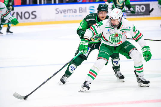 Färjestads Patrik Lundh och Rögles Marco Kasper