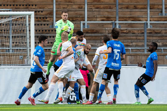 Halmstads målvakt Malkolm Nilsson Säfqvist