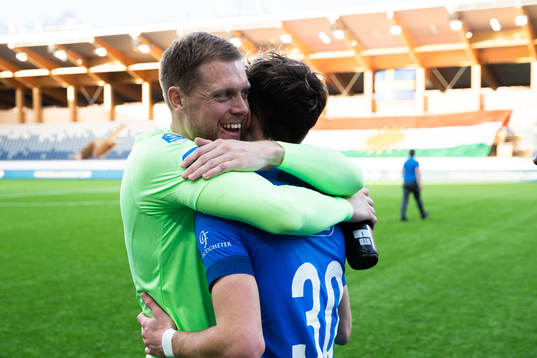 Halmstads målvakt Malkolm Nilsson Säfqvist och Alexander