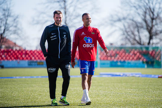Eirik Horneland, head coach of Brann, and Johnny Buduson of