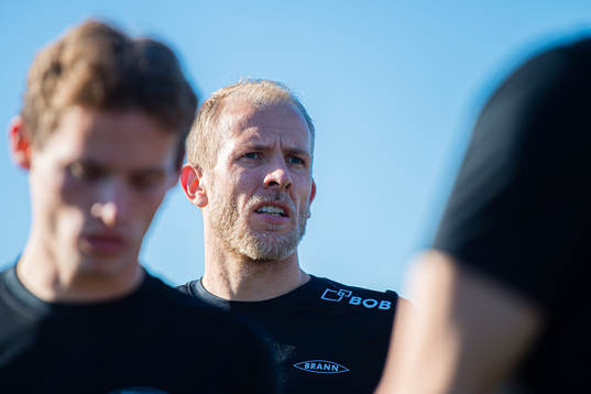 Vegard Leikvoll Moberg of Brann warms up