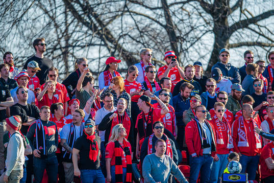 Spectators in the stands