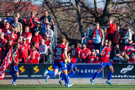 Johnny Buduson of Skeid celebrates