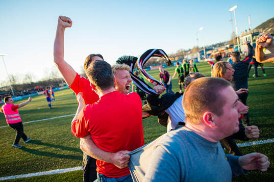 Sivert Heltne Nilsen of Brann celebrates