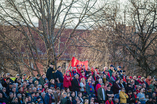 Spectators in the stands