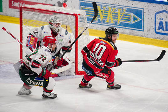 Frölundas Patrik Carlsson och Luleås Einar Emanuelsson