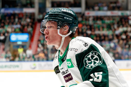 Färjestads Gustav Rydahl jublar