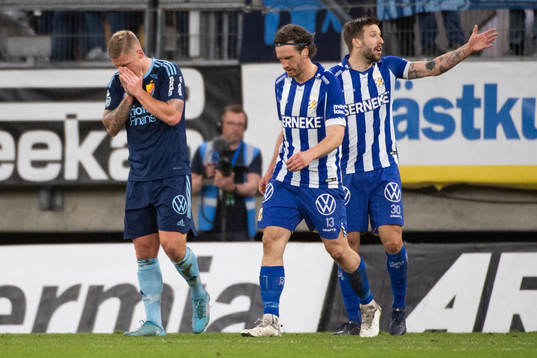 Djurgårdens Victor Edvardsen deppar