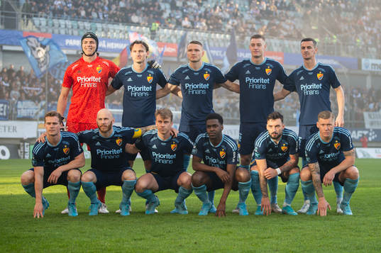 Djurgårdens startelvainnan fotbollsmatchen i Allsvenskan