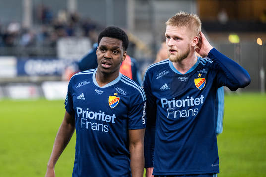 Djurgårdens Joel Asoro och Kalle Holmberg