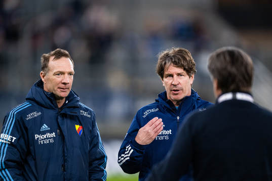 Djurgårdens tränare Kim Bergstrand och tränare Thomas