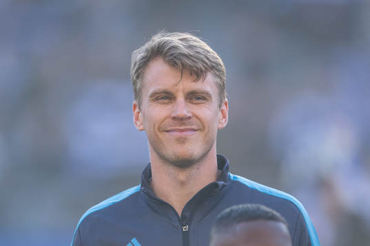 Djurgårdens Rasmus Schüller vid line up
