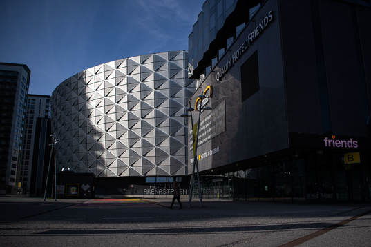 Exteriör av Friends Arena