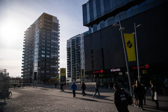Exteriör av Friends Arena