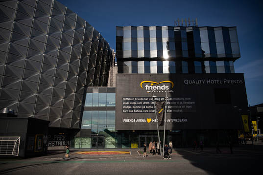 Exteriör av Friends Arena