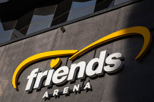 Exteriör av Friends Arena