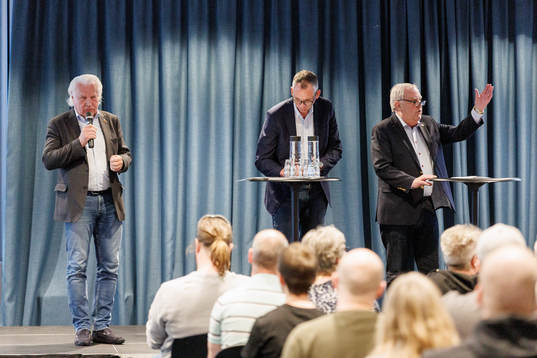 Ordförande Mats Grauers, ekonomichef Lars Axelsson och