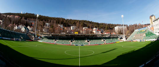 NP3 arena innan fotbollsmatchen i Allsvenskan mellan GIF