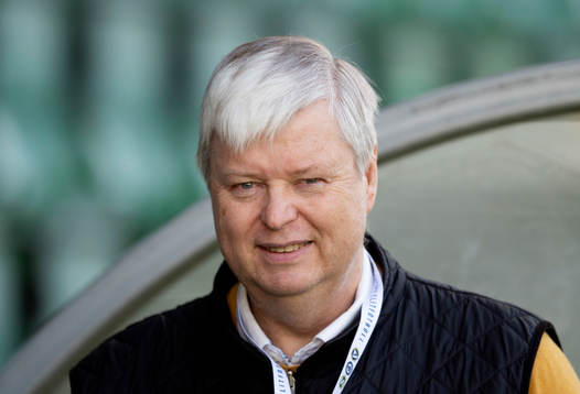Ola Rydén, SEF, innan fotbollsmatchen i Allsvenskan mellan