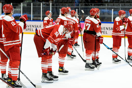 Mathias Bau Hansen of Denmark looks dejected