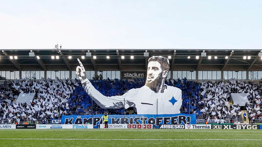 Tifo som hyllar sjuke IFK Norrköpings Kristoffer Khazeni