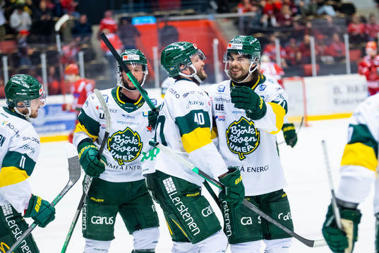 Björklövens Sebastian Selin och Gustav Possler jublar