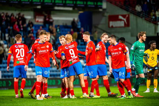 Helsingborgs spelare jublar