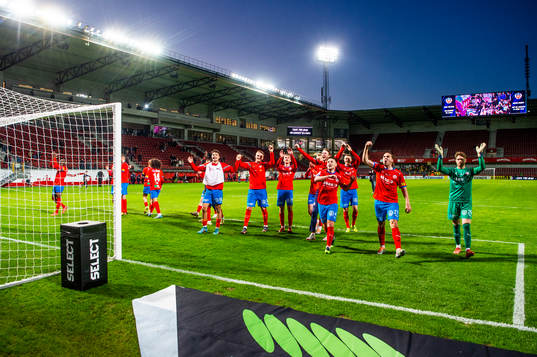 Helsingborgs spelare jublar