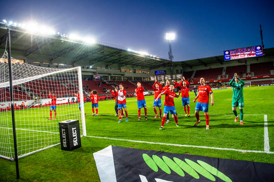 Helsingborgs spelare jublar