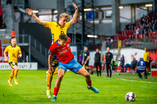 Helsingborgs Assad Al Hamlawi mot Elfsborgs Jeppe Møldrup