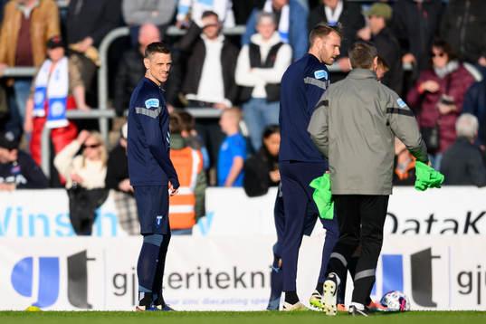 Malmö FFs Sören Rieks innan fotbollsmatchen i Allsvenskan