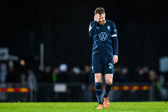 Malmö FFs Lasse Nielsen deppar