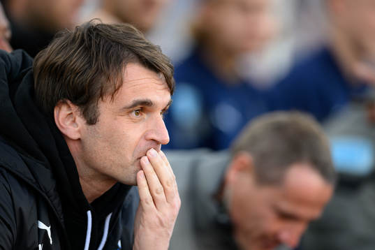 Malmö FFs tränare Milos Milojevic innan fotbollsmatchen i