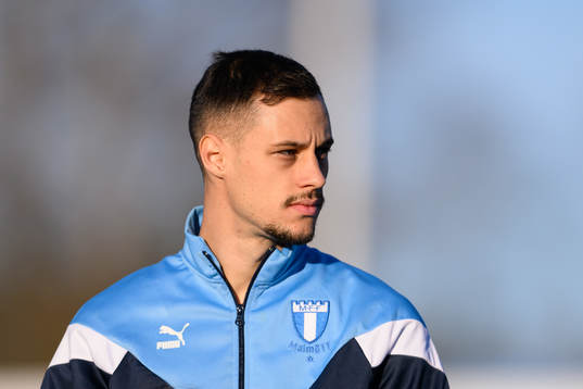 Malmö FFs Veljko Birmancevic vid lineup innan