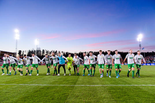 Hammarbys spelare jublar