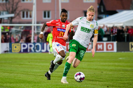 Degerfors Joseph-Claude Agyeman Gyau och Hammarbys Gustav
