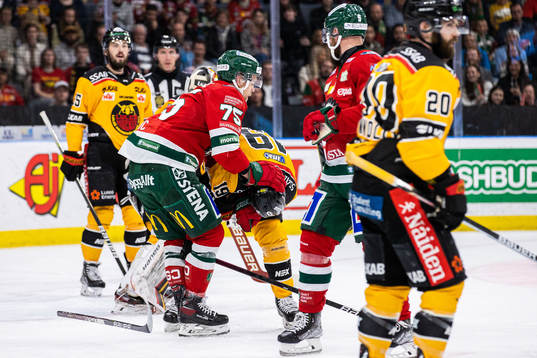 Frölundas Radan Lenc och Luleås Konstantin Komarek i bråk