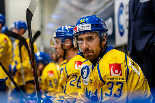Albin Lundin of Sweden looks dejected