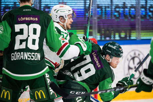 Rögles Leon Bristedt och Färjestads Patrik Lundh