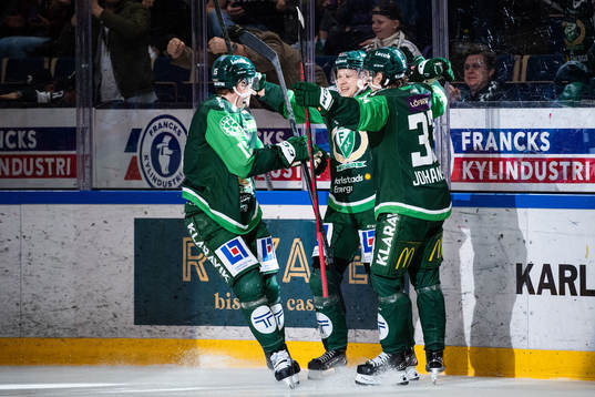 Färjestads Gustav Rydahl, Daniel Viksten och Albert