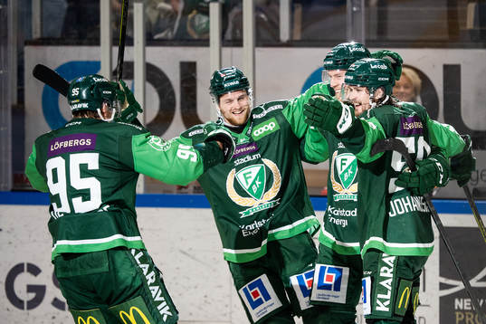 Färjestads Jacob de la Rose, Adam Ginning, Victor Ejdsell