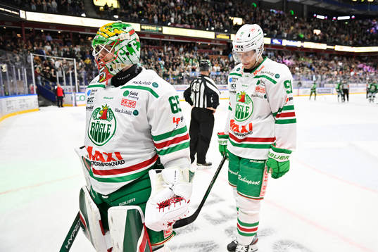 Rögles målvakt Christoffer Rifalk och Adam Tambellini