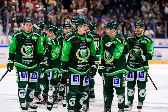 Färjestads spelare jublar