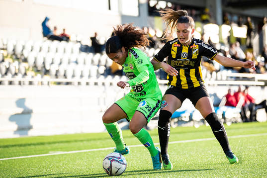 Kristianstads Evelina Duljan och Häckens Johanna Ryttning