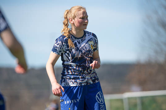 IFK Göteborgs Johanna Lundberg innan  fotbollsmatchen i