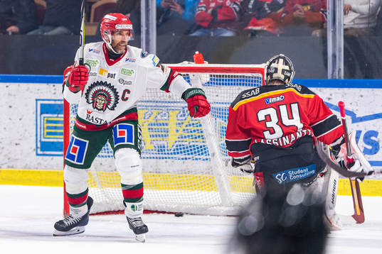 Frölundas Joel Lundqvist jublar
