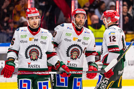 Frölundas Radan Lenc och Joel Lundqvist deppar