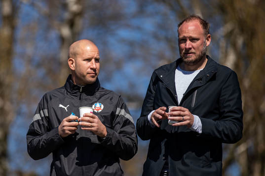 Helsingborgs assisterande tränare Mattias Lindström och