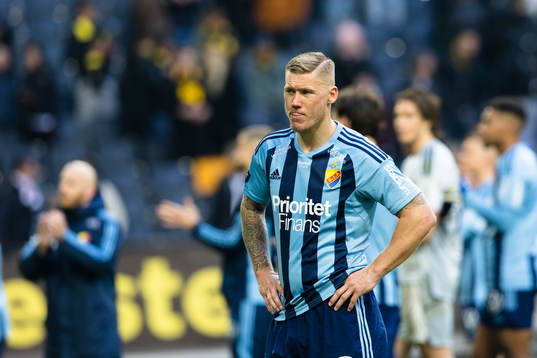 Djurgårdens Victor Edvardsen deppar